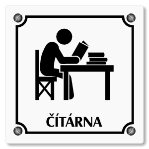 Čítárna, 148x148mm, bílá, Kansas